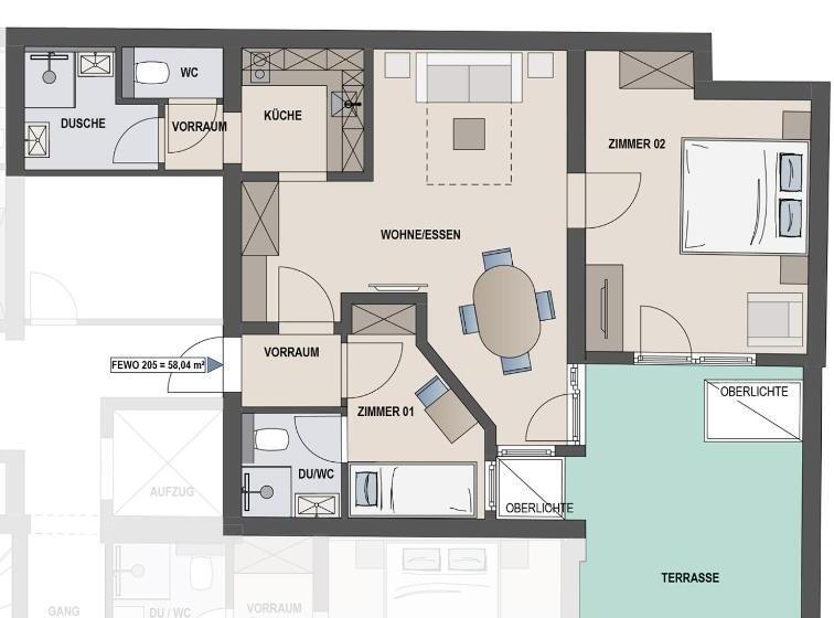 Апартаменты 1 Спальня, Appartements Kardona