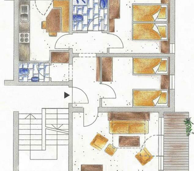 شقة غرفتين نوم مزودة بشُرفة, Rundeck
