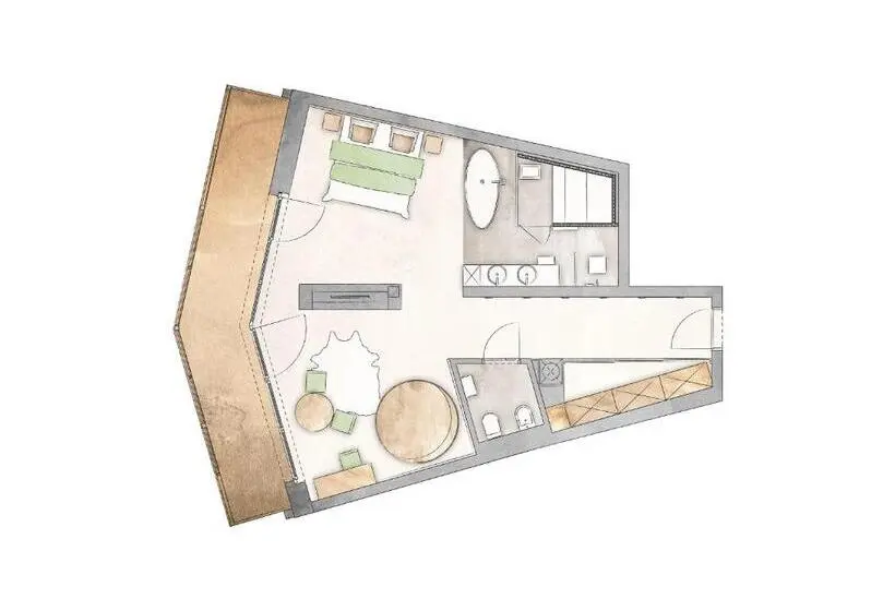 خانه 1 خوابه, Living & Spa Vitalhotel Edelweiss