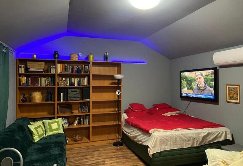 带花园景观的标准三人间, Babér Apartmanház Balatonakarattya