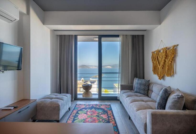آپارتمان 1 خوابه با چشمانداز دریا, Argento Plazzo Hotel Bodrum