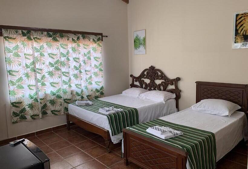 اتاق استاندارد سه تخته با چشمانداز استخر, La Jara Hostel