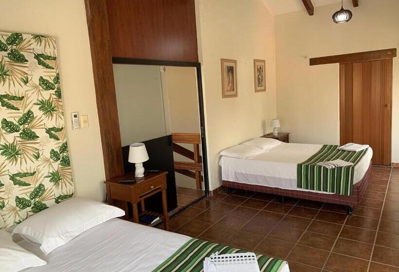 اتاق استاندارد چهارنفره با چشمانداز باغ, La Jara Hostel