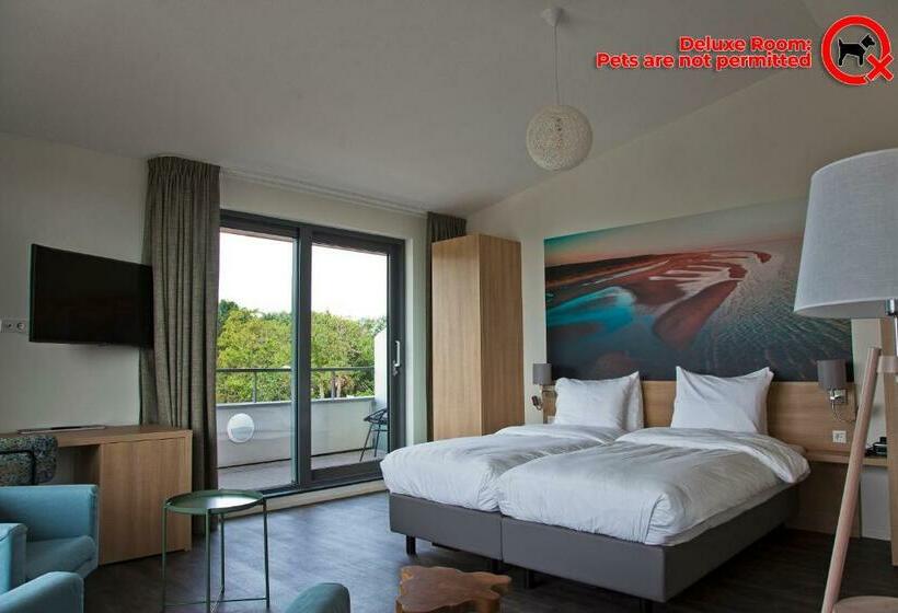 חדר דלוקס עם מרפסת, Strandhotel Duinoord