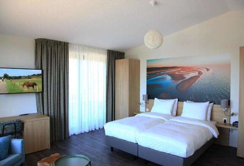 חדר דלוקס עם מרפסת, Strandhotel Duinoord