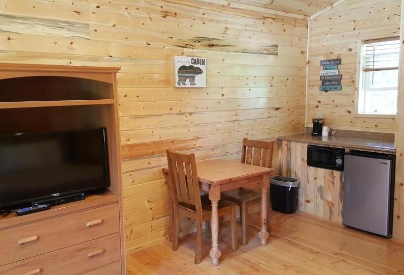 디럭스 룸 킹사이즈 침대, Riverfront Motel & Cabins