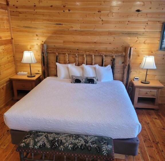 디럭스 룸 킹사이즈 침대, Riverfront Motel & Cabins