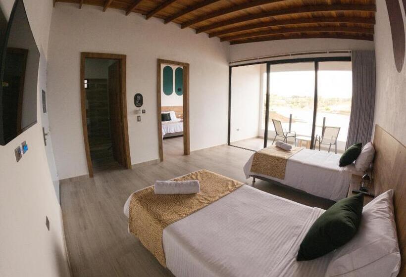 חדר דלוקס לארבעה, Viajero Guatapé Hostel & Lake Club