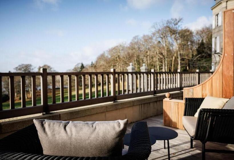 Standardzimmer mit Meerblick & Terrasse, Domaine De Locguénolé & Spa Relais & Chateaux