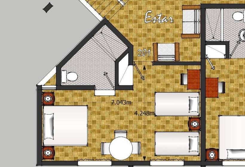 اتاق استاندارد چهار تخته, Caribe