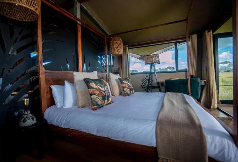 발코니 디럭스 룸, Escarpment Serengeti Luxury Camp