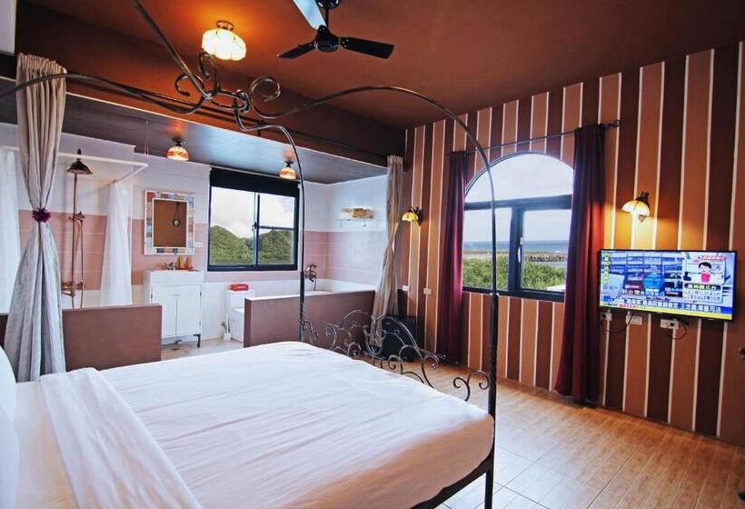 اتاق استاندارد با چشم‌انداز دریا, 綠島寧靜海潛水 城堡館 Twinkleocean Diving Hostel