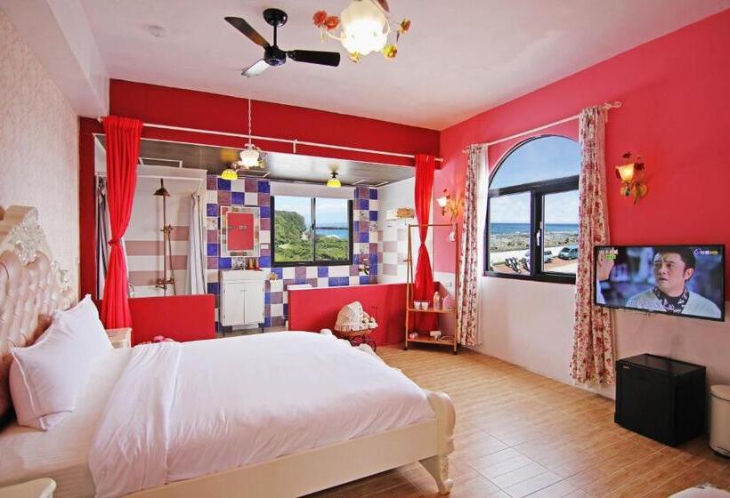 اتاق استاندارد با چشم‌انداز دریا, 綠島寧靜海潛水 城堡館 Twinkleocean Diving Hostel