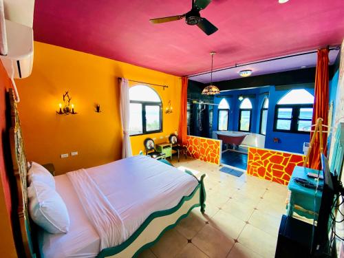 اتاق لوکس با چشم‌انداز دریا, 綠島寧靜海潛水 城堡館 Twinkleocean Diving Hostel