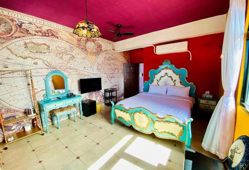 اتاق لوکس با چشم‌انداز دریا, 綠島寧靜海潛水 城堡館 Twinkleocean Diving Hostel