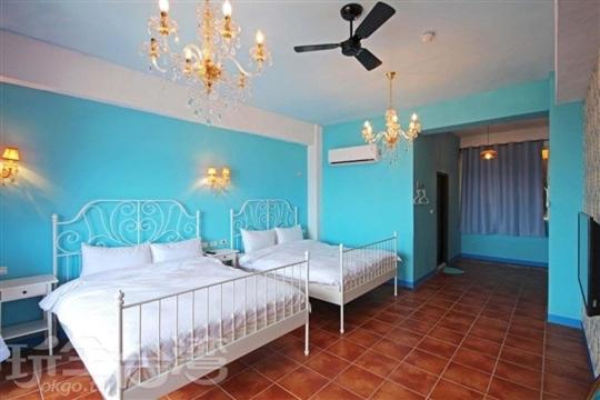 اتاق استاندارد چهار تخته با چشم‌انداز دریا, 綠島寧靜海潛水 城堡館 Twinkleocean Diving Hostel