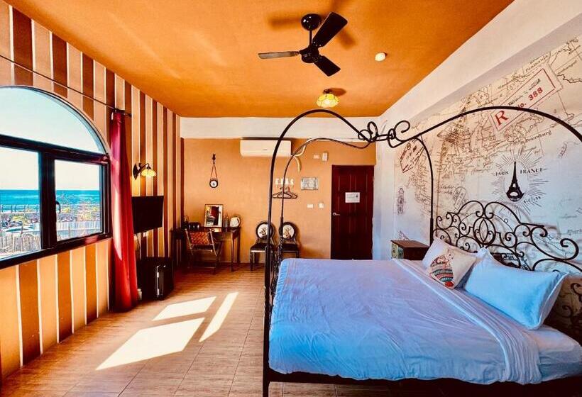 اتاق استاندارد با چشم‌انداز دریا, 綠島寧靜海潛水 城堡館 Twinkleocean Diving Hostel