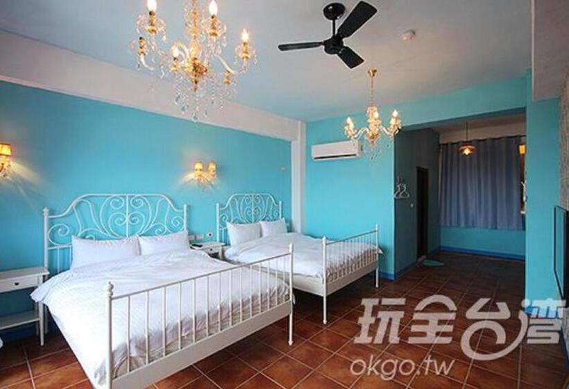 اتاق استاندارد چهار تخته با چشم‌انداز دریا, 綠島寧靜海潛水 城堡館 Twinkleocean Diving Hostel