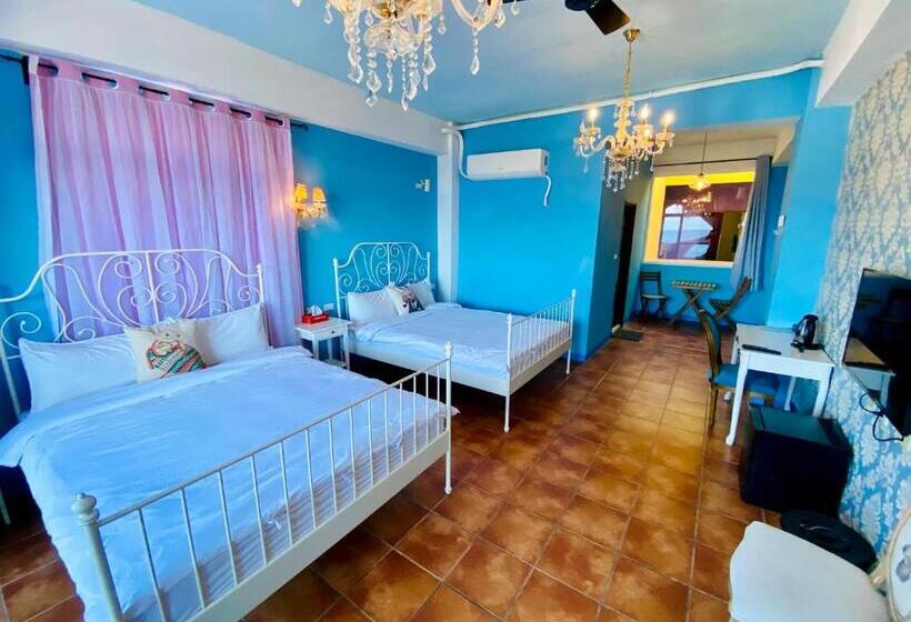اتاق استاندارد چهار تخته با چشم‌انداز دریا, 綠島寧靜海潛水 城堡館 Twinkleocean Diving Hostel