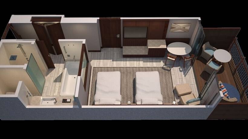 스탠다드 룸 더블 침대 2개, Fiji Marriott Resort Momi Bay