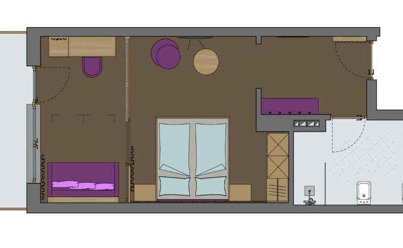 جناح مزوَّد بشرفة, Familienhotel Viktoria