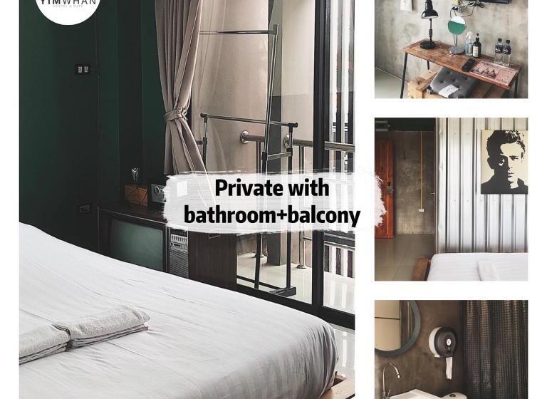 اتاق استاندارد با بالکن, Yimwhan Hostel & Cafe Ayutthaya