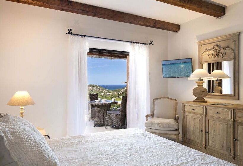 חדר דלוקס נוף לים, Relais Villa Carola