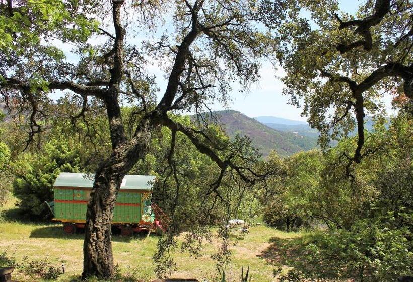 标准间带山景, Roulotte Tout Confort à La Ferme Blandine