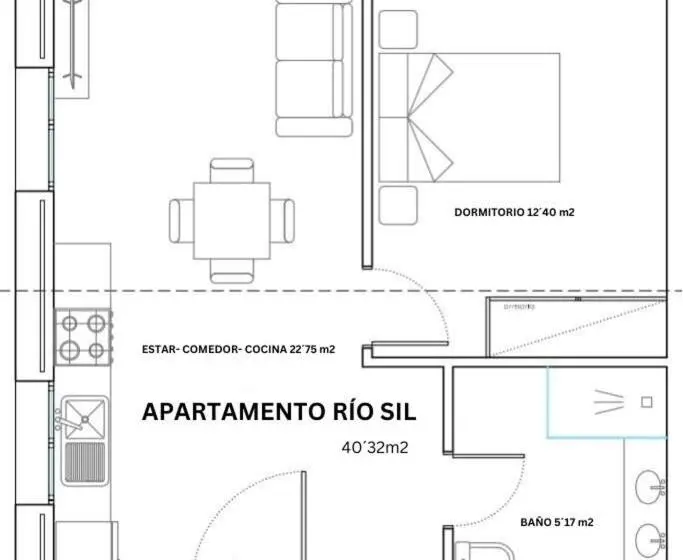 1 Bedroom Apartment River View, Apartamentos Bágoas De Mencía Peares Ribeira Sac