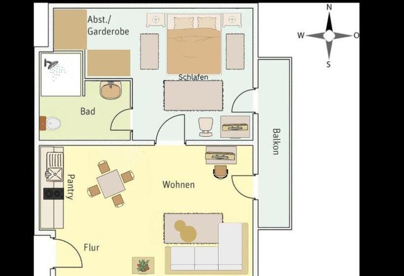 침실 1개 주택, Residenz Strandkrone 03