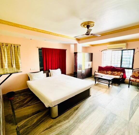 디럭스 룸, Goroomgo Relyef Inn Kolkata Fully Air Conditioned