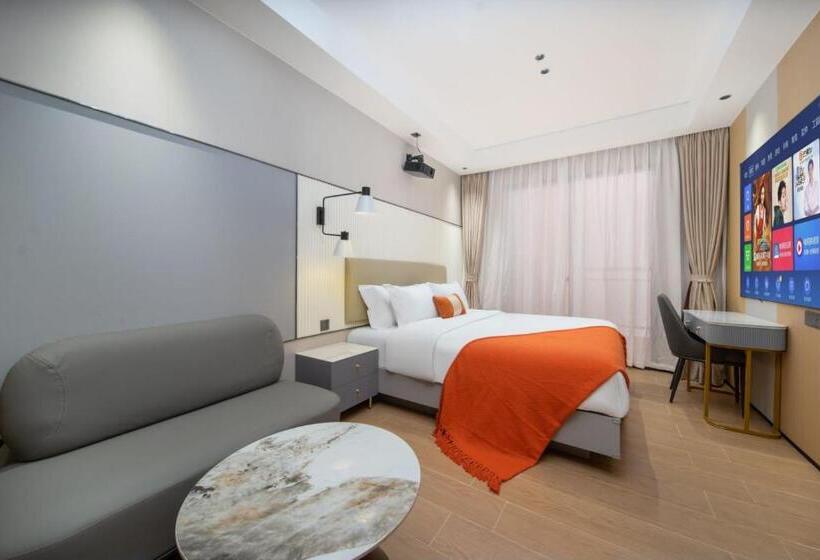 Quarto Estandar Individual com Sacada, Guangzhou Yashe International Apartment