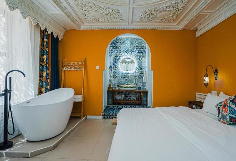 Standaardkamer met Jacuzzi, 达卜·九宿民宿