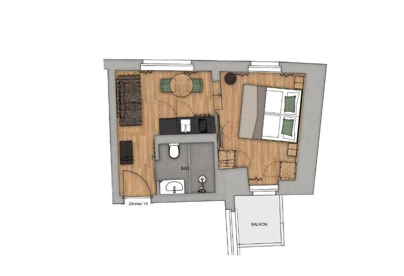디럭스 스위트, Appart Hotel Pitschonia Self Check In