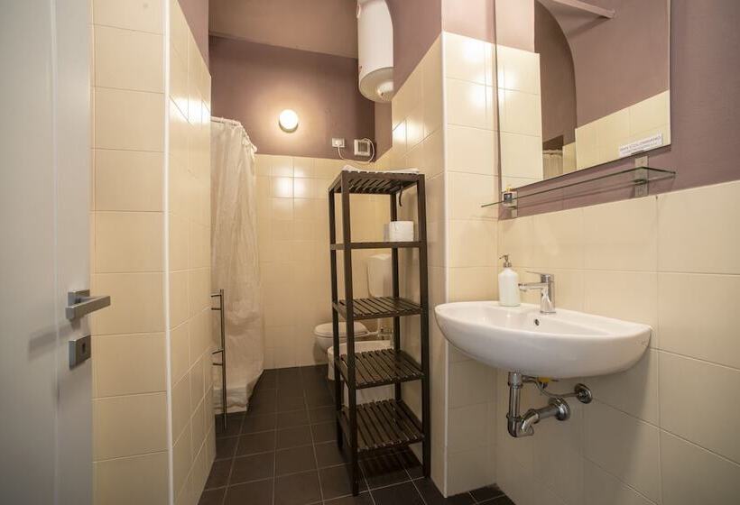 标准四人间共用浴室, Ostello Palazzo Nizza