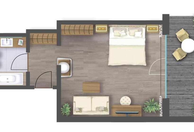 豪华园景房, Alpine Spa Resort Viktoria