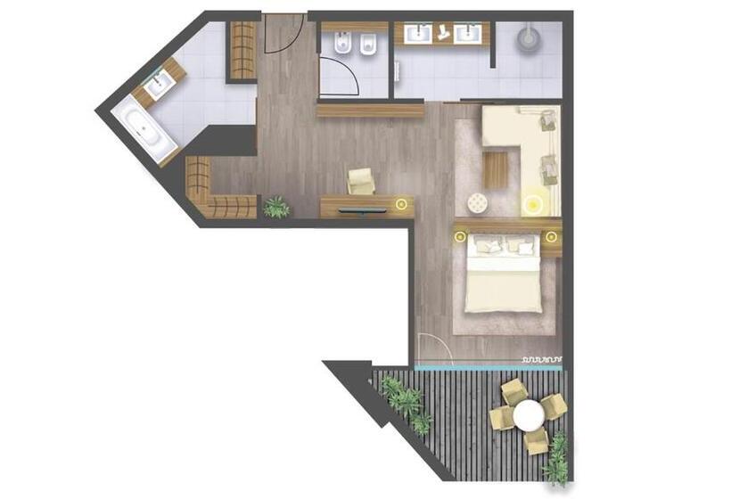 带阳台的豪华间, Alpine Spa Resort Viktoria