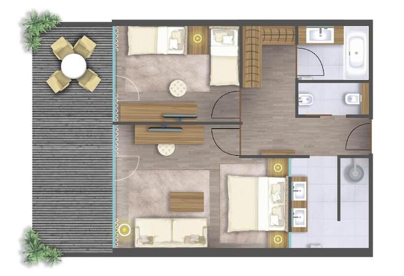 家庭套房, Alpine Spa Resort Viktoria