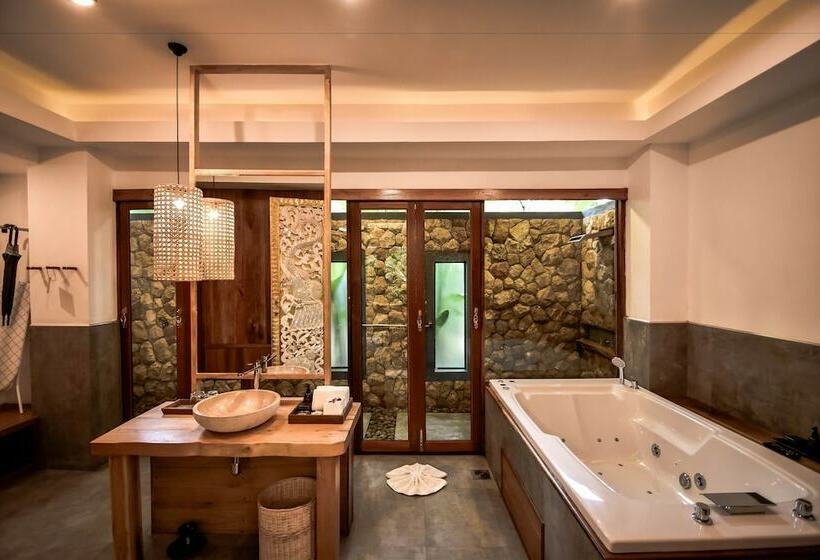 침실 1개 디럭스 빌라, The Nine Thipthara Klongson Resort