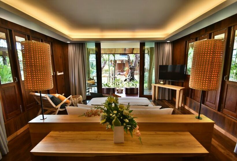침실 1개 디럭스 빌라, The Nine Thipthara Klongson Resort