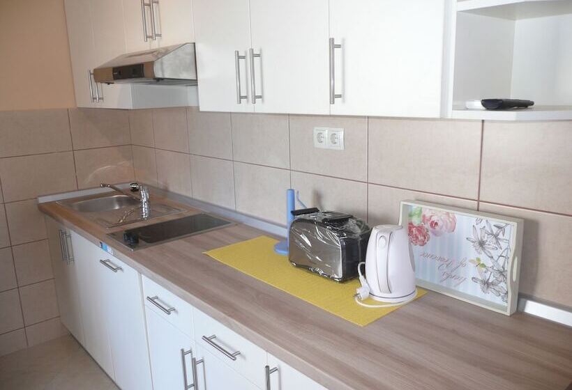 带一个卧室和一个阳台的海景公寓, Guesthouse Mira