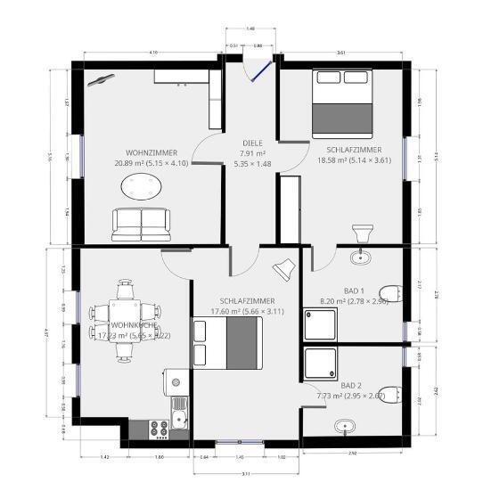 آپارتمان 2 خوابه, Wolfsschlucht
