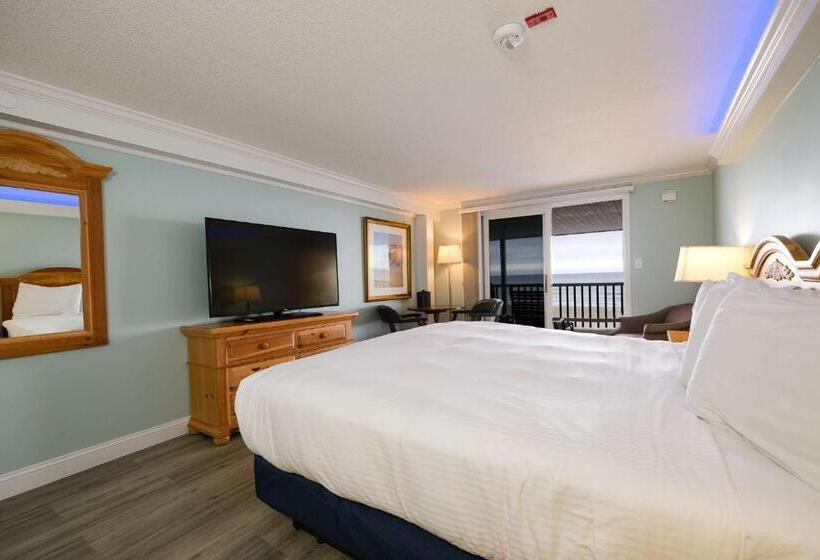 חדר דלוקס עם מרפסת נוף לים, Norseman Resort On The Beach