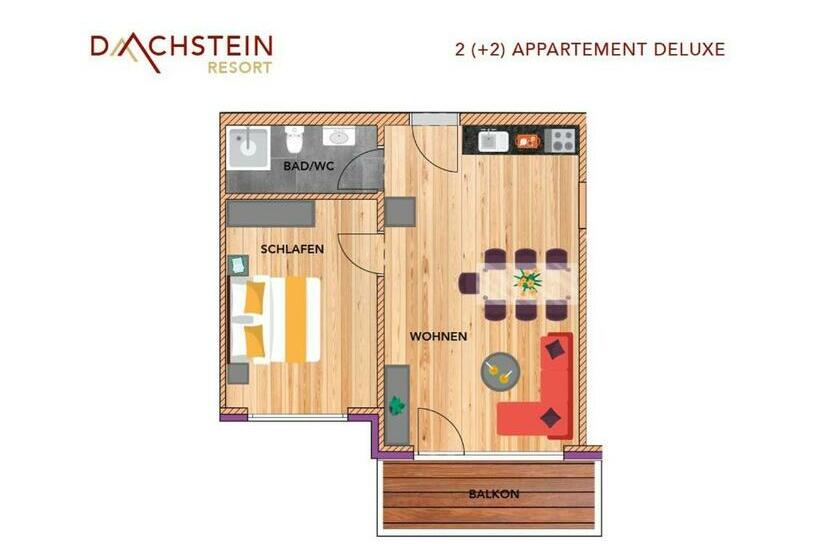 Апартаменты 1 Спальня, Apart Und Wellnesshotel Dachsteinresort