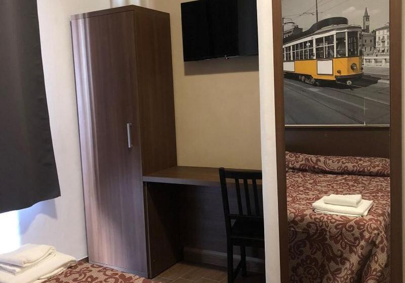 带共用浴室的标准房间, Albergo Corvetto Corso Lodi