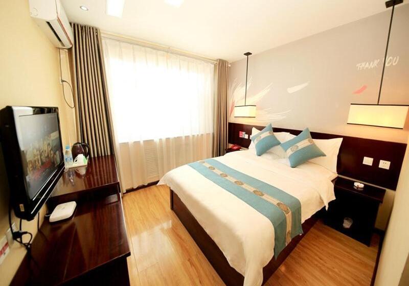 חדר סטנדרט נוף להרים, Thank Inn Chain Hotel Gansu Wuwei Fenghuang Road