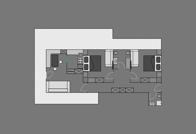 آپارتمان 1 خوابه با تراس, Apartments & Garnì Pre Da Nai