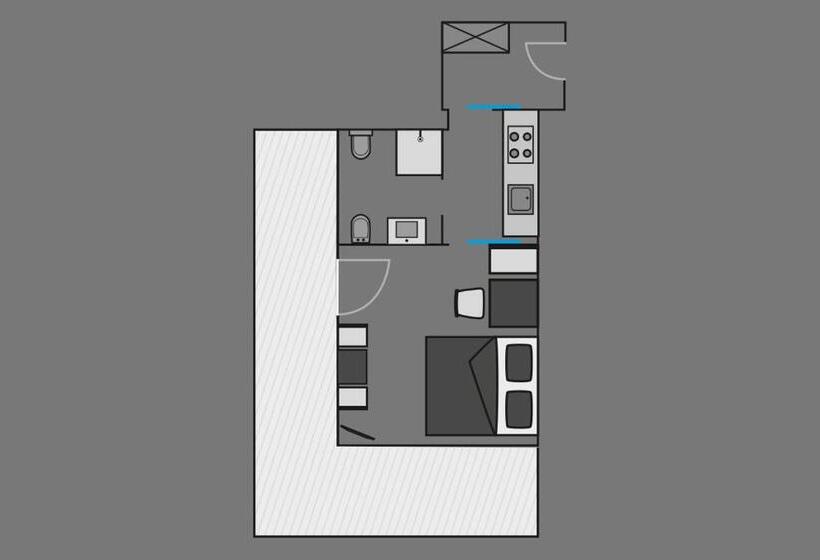 استودیو استاندارد با بالکن, Apartments & Garnì Pre Da Nai