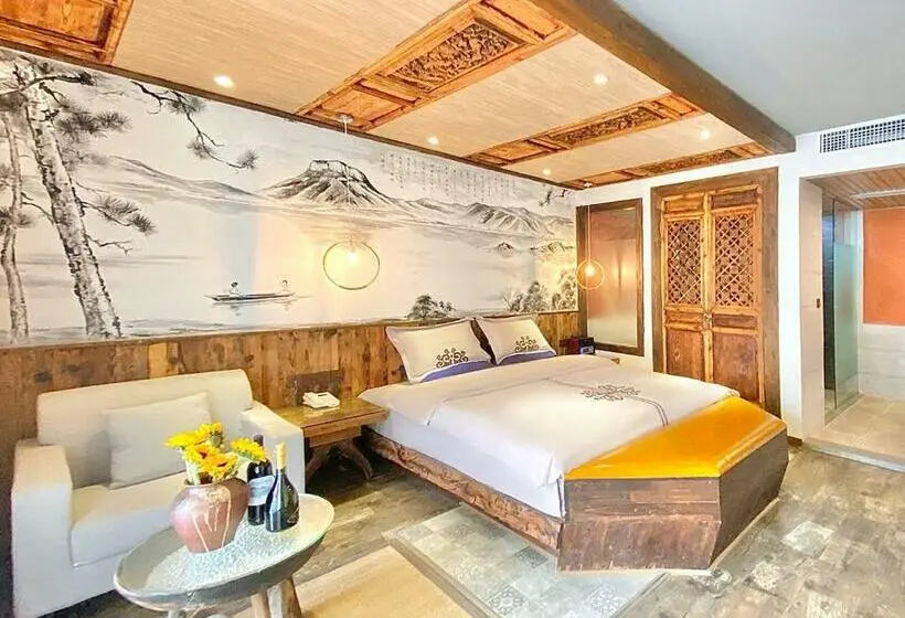 キングサイズベッドのデラックスルーム, Old Story Inn Lijiang Old Town