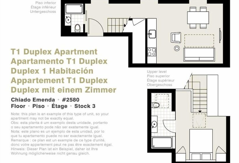 침실 1개 복층 룸, Lisbon Serviced Apartments Chiado Emenda